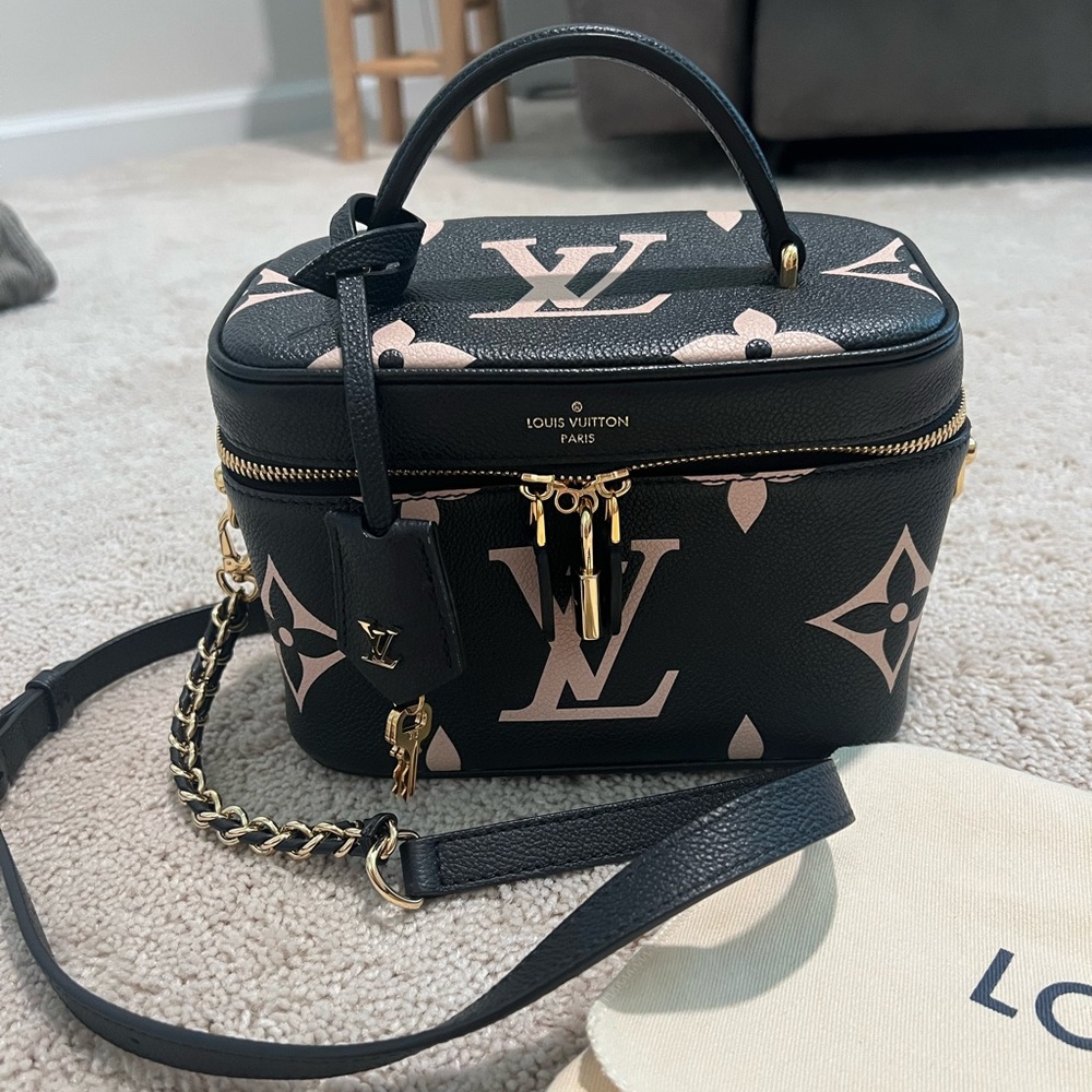 Louis Vuitton Empreinte Monogram Giant Vanity PM Black Beige